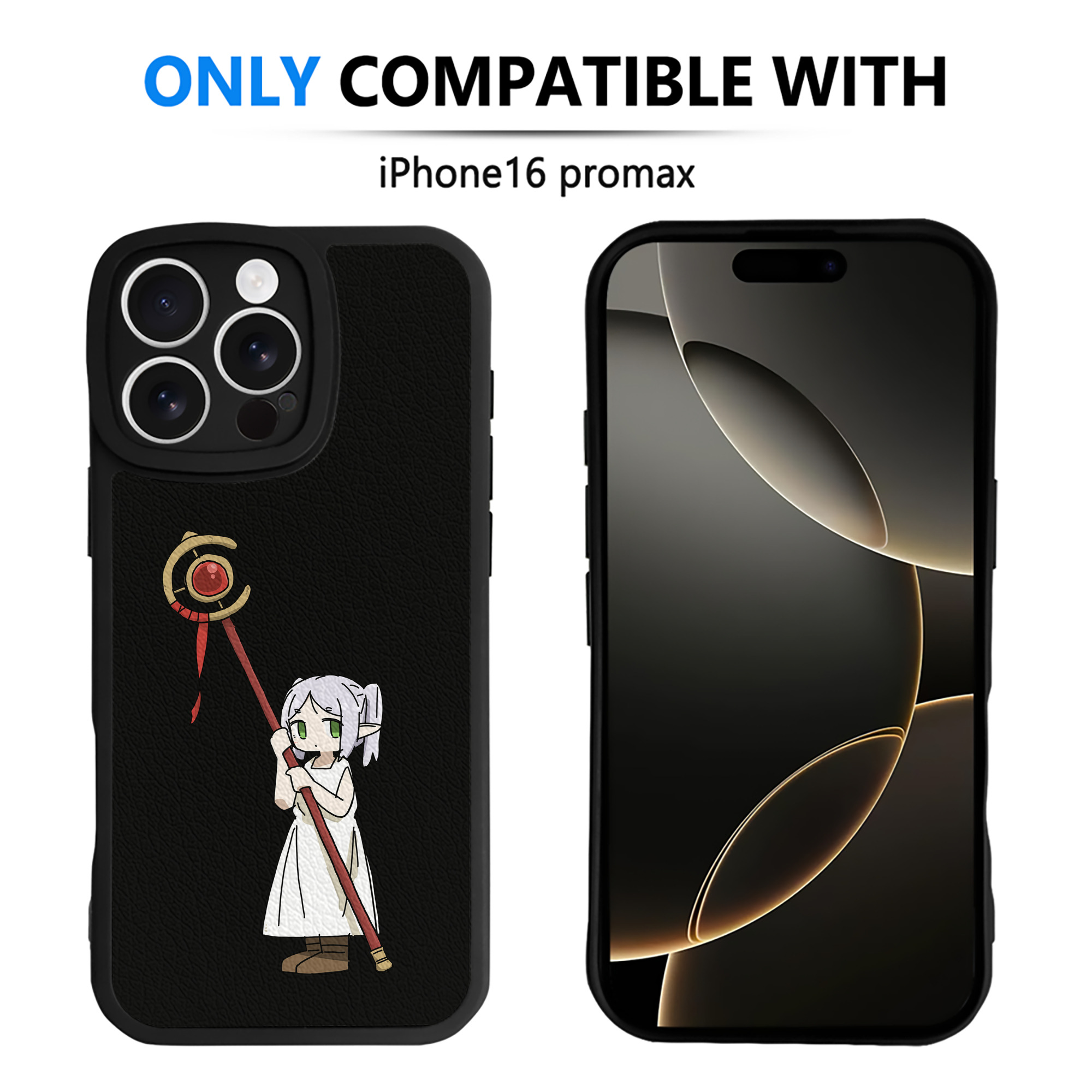 （画像用） 葬送のフリーレン Frieren 【iPhone 16シリーズ対応】シリコンスマホケース（レザー調） 材質：シリコン